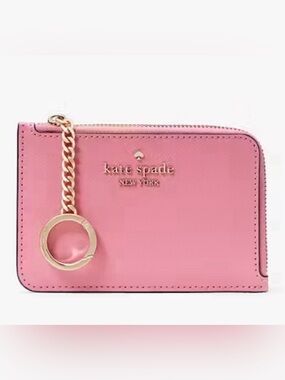 🆕 Madison Medium L-zip Card Holder in Blossom pink  🌸